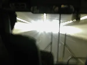 Hazardous Prints: Bus in Lincoln Tunnel New York City USA Blurred motion