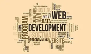 Developer Prints: Business Concept Background, Web Development Word Cloud