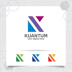 Analytic Prints: Business finance letter K logo design vector with a simple modern color for marketing