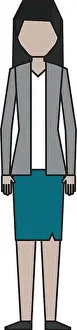 Skirt Prints: business woman character in skirt and jacket