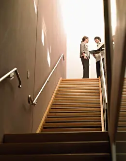 Business Man Prints: Businesspeople at Top of Stairs
