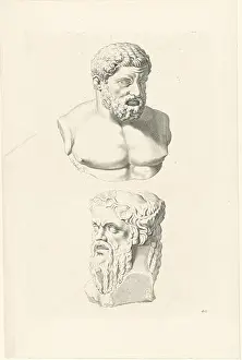 Theodor Prints: Bustes of Hercules and a Sater