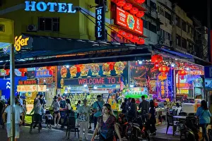Malaysia Prints: A busy night on Jalan Alor food street, Kuala Lumpur, Malaysia