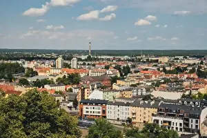 Pomerania Prints: Bydgoszcz. Aerial View of City Center of Bydgoszcz near Brda River