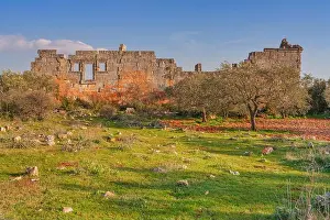 Hellenistic Prints: Byzantine ruins, 6th century, Baude, Syria