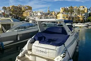 Cabopino, Spain - 9January 2021: port of Cabopino on Andalusia in Spain
