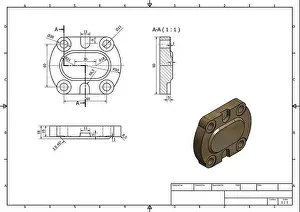 Mounting Prints: CAD 3D design computer modeling