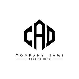 Letter Vector Vectors Prints: CAD letter logo design with polygon shape