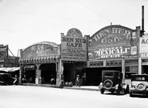 Tijuana Prints: Cafés on Main Street (Avenida Revolución) including the Ben Hur Café