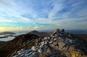 Irish Landscape Prints: Cairn on the summit of Diamond Hill