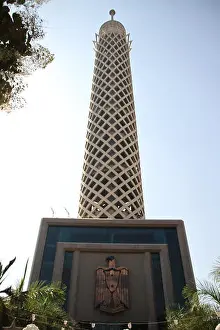 Cairo Prints: The Cairo Tower is a free-standing concrete tower located in Cairo