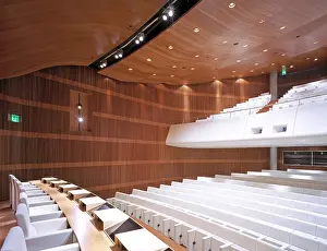 Auditorium Prints: caixa galicia foundation art gallery overall auditorium view