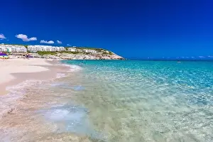 Mesquida Prints: CALA MESQUIDA, MALLORCA, SPAIN - 19 July 2020: People enjoying beautiful sandy beach of on Mallorca