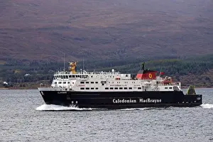 Ferry Prints: Caledonian MacBrayne, CalMac ferry MV Clansman in the Sound of Mull on the Oban-Coll-Tiree service heading to Oban