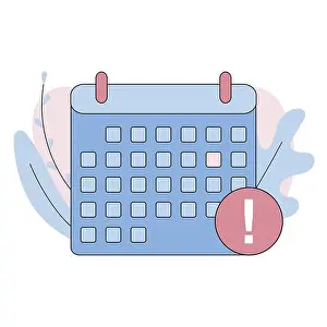 Calendar Date Prints: Calendar with exclamation mark