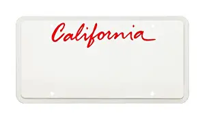 License Plate Prints: California License Plate with Copy Space Cut Out