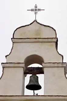 Belltower Prints: California, Missions, Belltower, Mission San Juan Bautista
