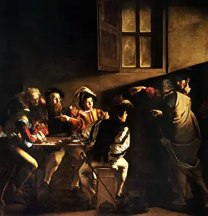 The Calling of Saint Matthew - Michelangelo Merisi da Caravaggio, circa 1600