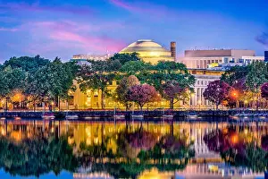 Cambridge, Massachusetts, USA skyline at twilight