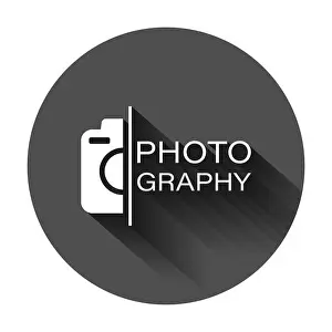 Zoom Prints: Camera device sign icon in flat style