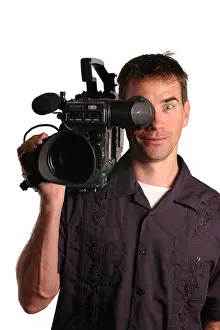 Caught Prints: camera man with video camera