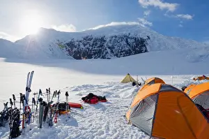 Absence Prints: Camp 1, climbing expedition on Mount McKinley, 6194m, Denali National Park, Alaska, USA