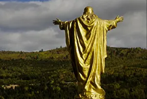 Lonesome Prints: Canada Canadian North America religious statue Christ St Lawrence river seaway