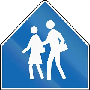 Street Sign Prints: Canadian school warning sign, old version. This sign is used in Ontario