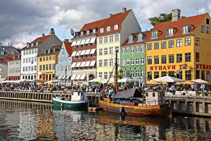 Tourist Industry Prints: The canal in Nyhavn, Copenhagen