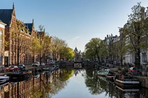 Light Blue Prints: Canals of Amsterdam at morning