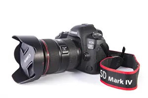 Hood Prints: Canon 5D MARK IV DSLR camera isolated on white background