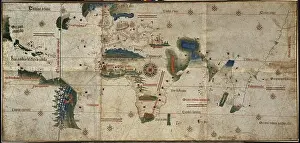 Latin American Prints: The Cantino planisphere. It's the ealiest map where one can see for the very first time the American coasts