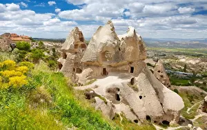 Cappadocia - Turkey, stone formations near Uchisar, UNESCO