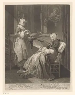 Midwife Prints: With caption in German and Frans