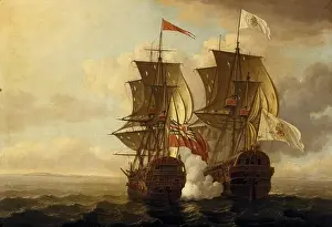 The Capture of the Spanish Galleon Nuestra Señora de Covadonga, 20 April 1743 1756 by John Cleveley the Younger