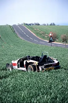 Vandalism Prints: Car Crash Classic Car Sportscar