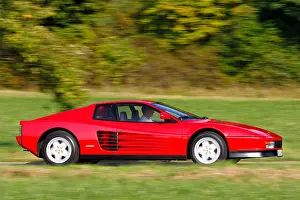 Country Road Prints: Car, Ferrari Testarossa, vintage car