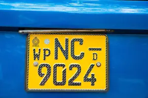 Ceylon Prints: Car number plate, Sri Lanka