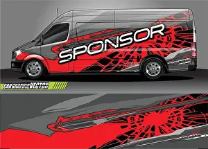 car wrap design. simple lines with abstract background vector concept for vehicle vinyl wrap and automotive decal livery