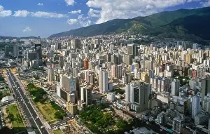 Venezuela Prints: CARACAS, VENEZUELA - Skyline of densley populated downtown Caracas