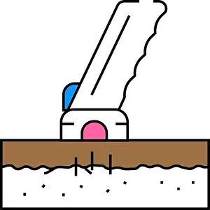 Laser Prints: carbon peeling icon color illustration