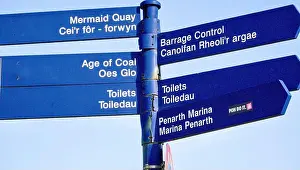Street Sign Prints: Cardiff Bay, Cardiff