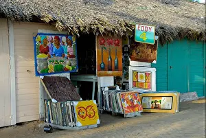 Dominican Republic Prints: Caribbean traditional painting shop