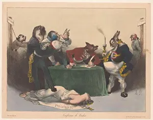 Hare Prints: Caricature of the European superpowers during the London conference