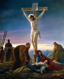 Adult Jesus Christ Prints: Carl Bloch, Christ on the Cross, painting 1870