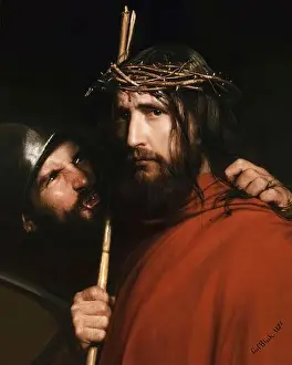 Paintings Prints: Carl Bloch, Crowning with Thorns, painting 1880