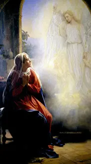 Carl Heinrich Bloch [1834-1890]Danish painter Mary and the Angel (The Annunciation)
