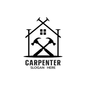 Claw Prints: Carpenter Logo template with House