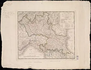 Districts Prints: Carta della Repubblica Italiana divisa in dipartimenti