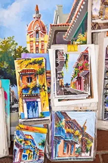 Retail Store Stores Business Businesses Prints: Cartagena Colombia, Playa de las Bovedas